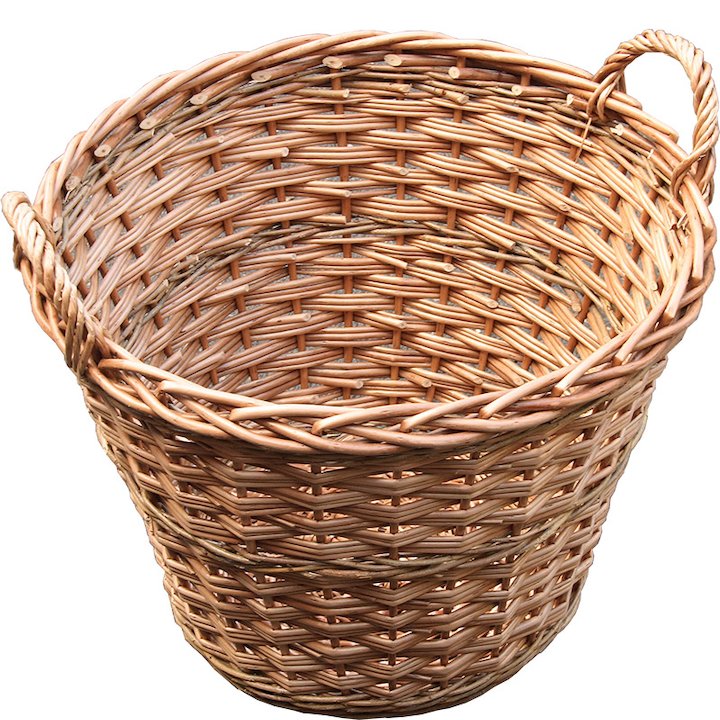Calfire Round Basic Log Basket - Brown
