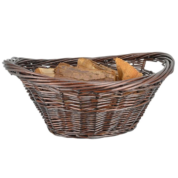 Manor Cradle Log Basket - Brown