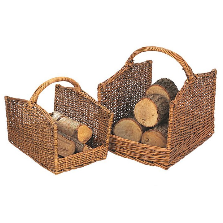 Manor Cutcombe Log Baskets - Set of 2 - Brown
