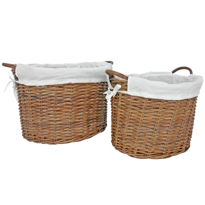Manor Savoy Log Baskets - Set of 2 - Brown
