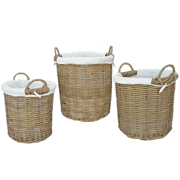 Manor Langham Log Baskets - Set of 3 - Brown