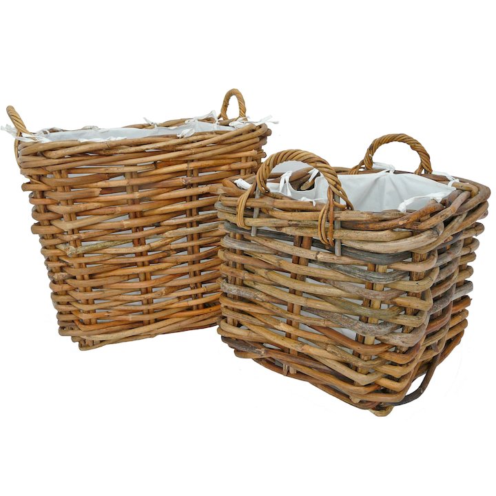 Manor Dorchester Log Baskets - Set of 2 - Brown