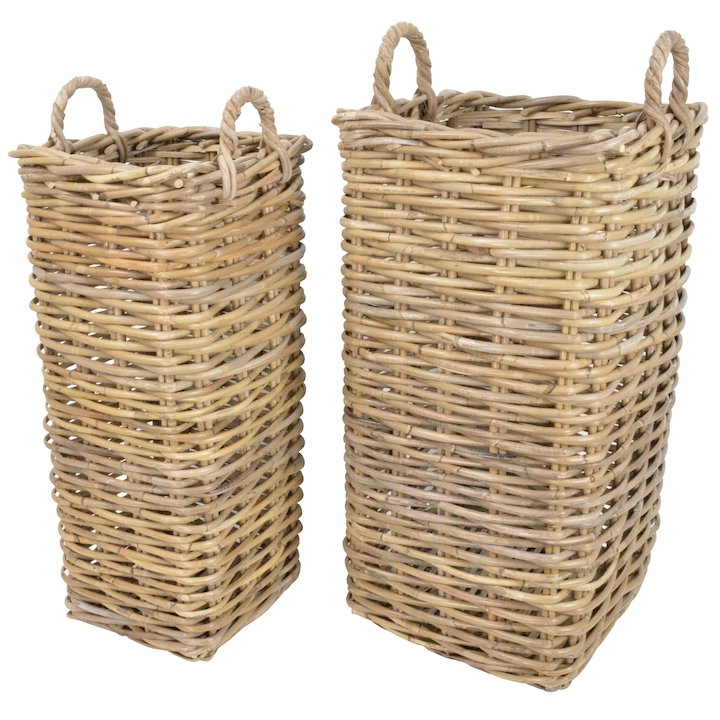 Manor Marriott Log Baskets - Set of 2 - Brown
