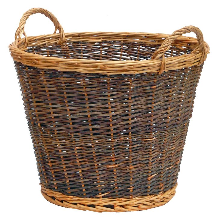 Manor Duo Tone Large Log Basket - Brown