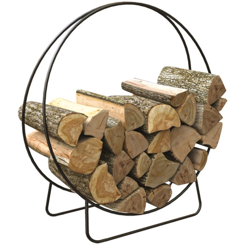 Calfire Ring Small Log Holder - Black