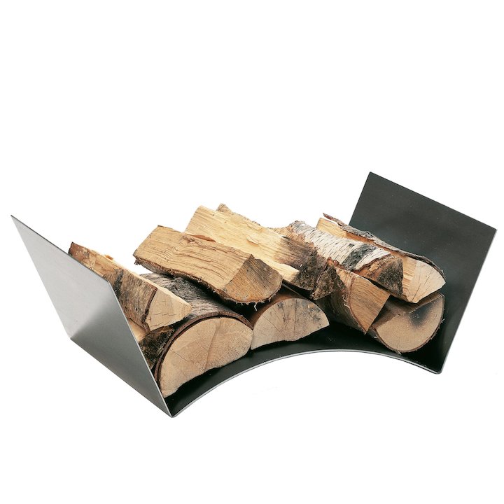 Conmoto Wood Bridge Log Holder - Stainless Steel