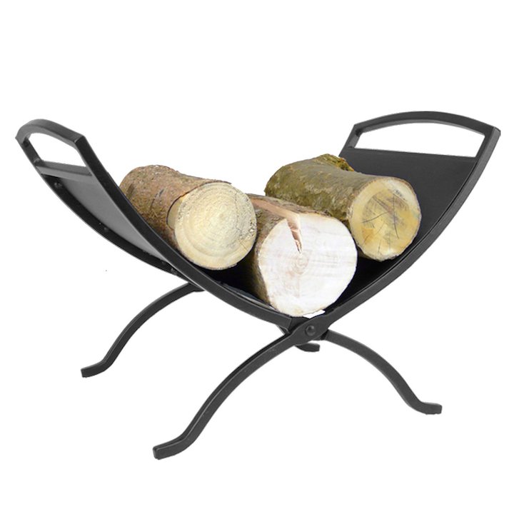 Manor Compact Tray Log Holder - Black