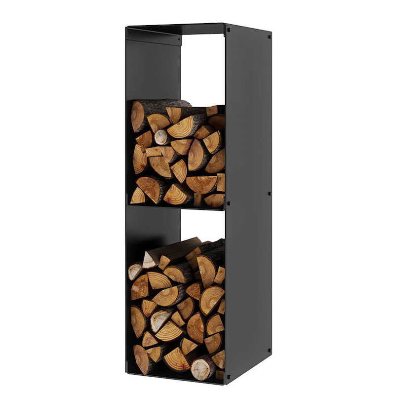 Rais Firewood 2 Rack Log Holder - Black