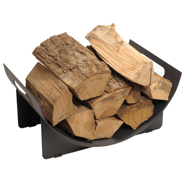 Stovax Curved Small Log Holder - Black