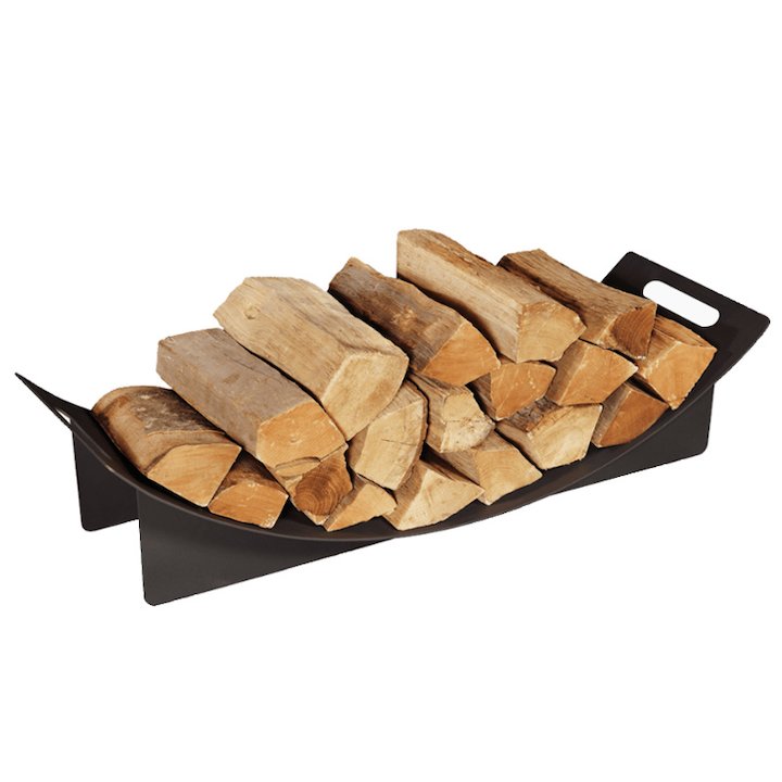 Stovax Curved Large Log Holder - Black
