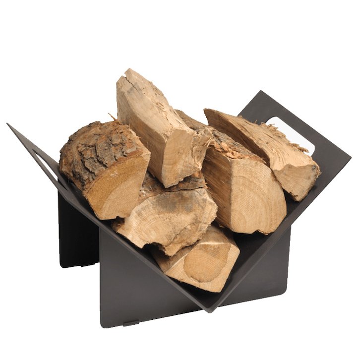 Stovax Triangular Small Log Holder - Black