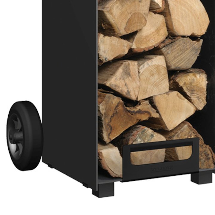Stovax Contemporary Log Store Wheel Kit - Black