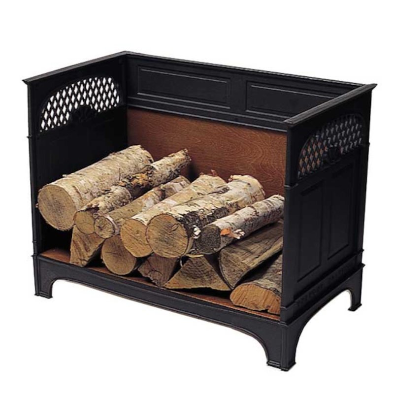 Vermont Cast-Iron Large Log Holder - Black