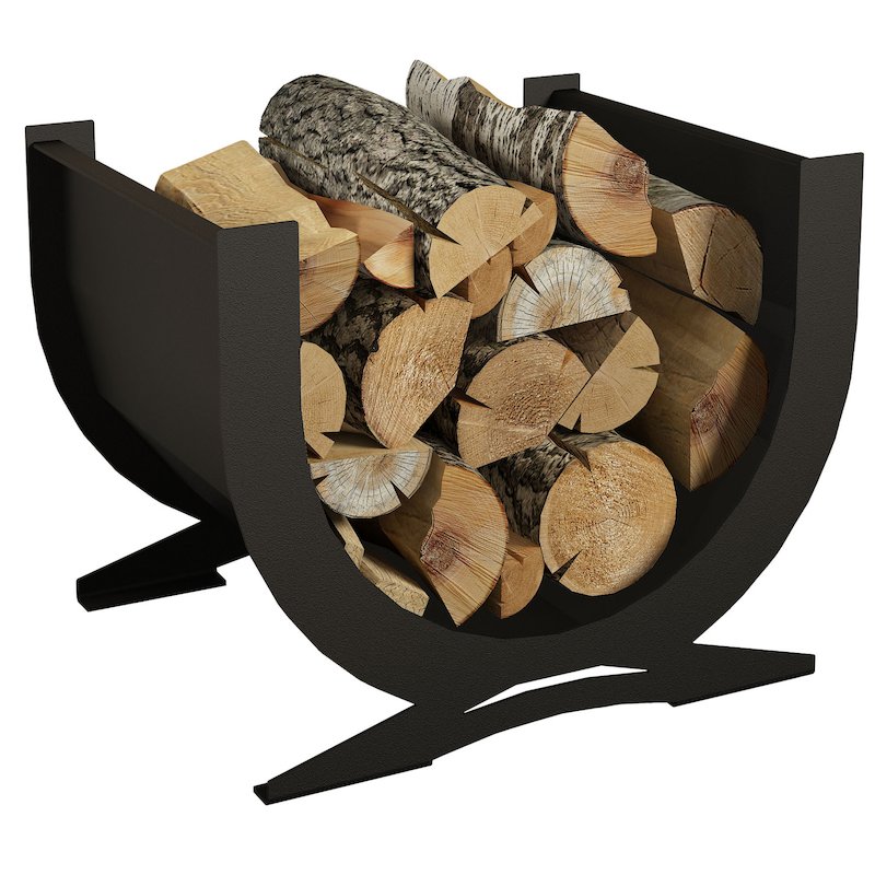 Broseley Curved Log Holder - Black