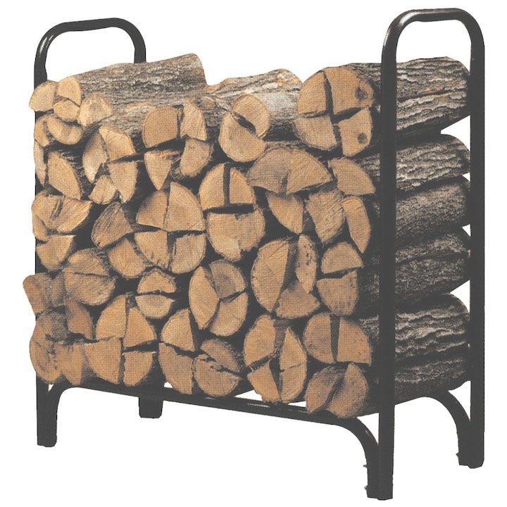 Calfire Outdoor Metal Log Rack - Black