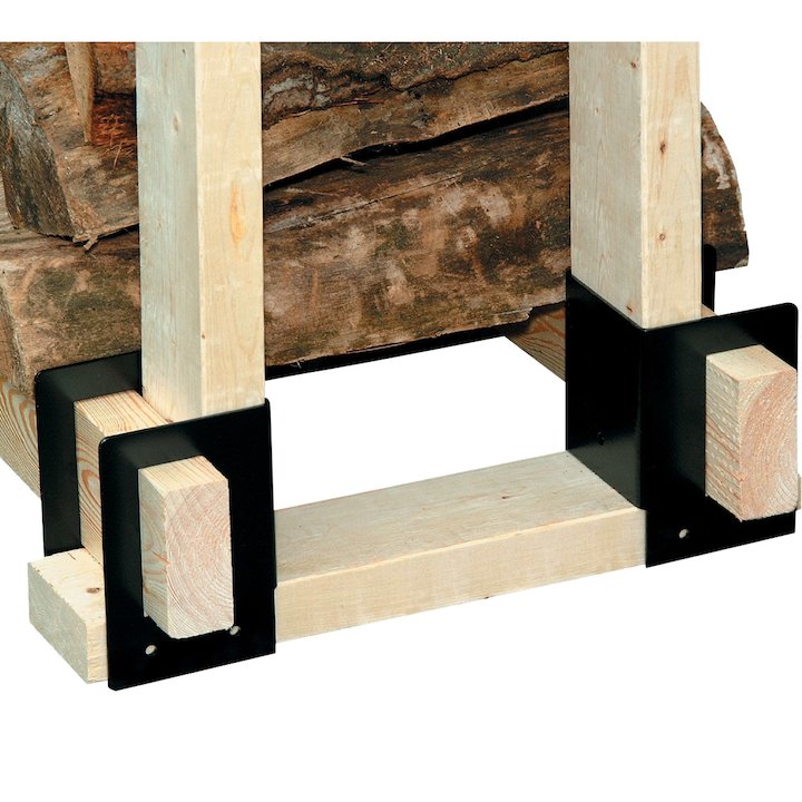 Calfire Log Rack Brackets (4) - Black
