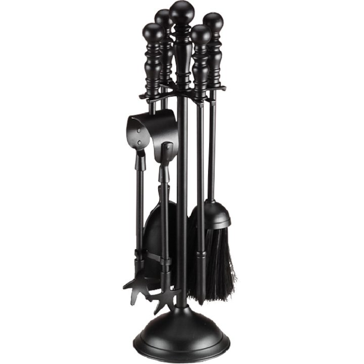 Calfire Duchess Tall Fire Tool Companion Set - Black