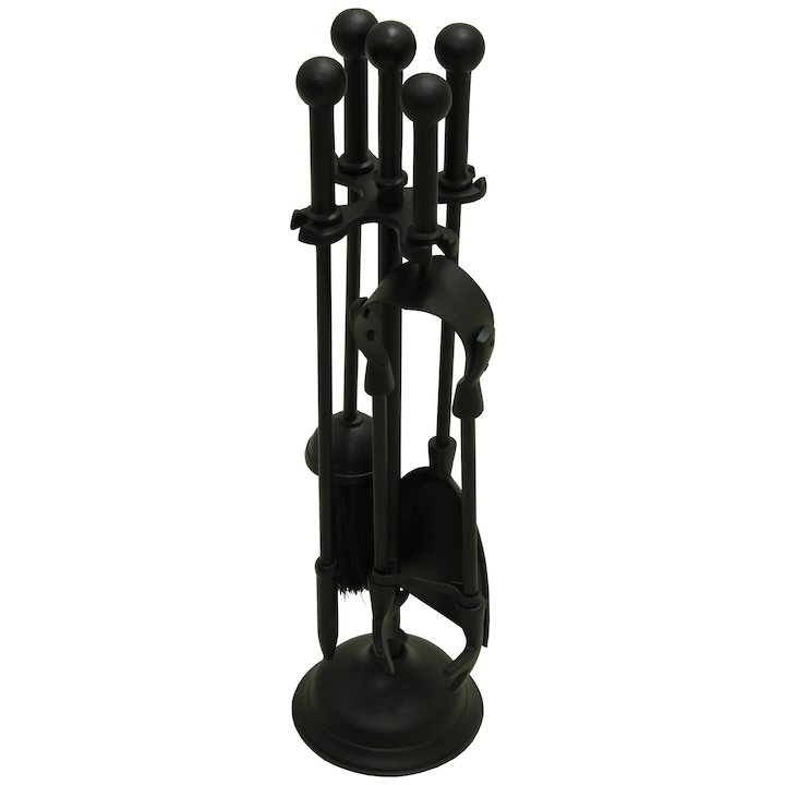 Calfire Modern Ball Top Fire Tool Companion Set - Black