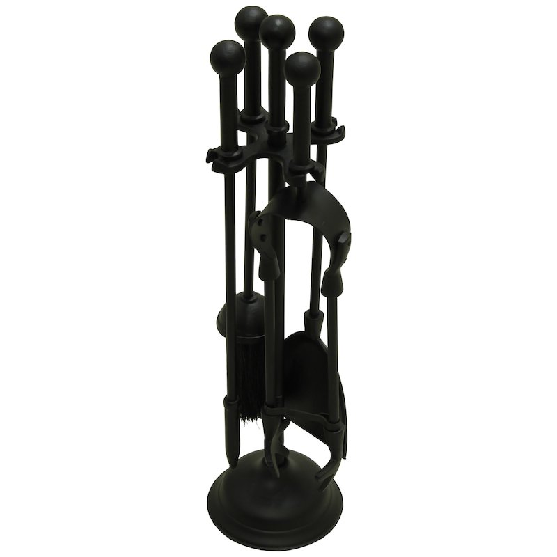Calfire Modern Ball Top Fire Tool Companion Set - Black