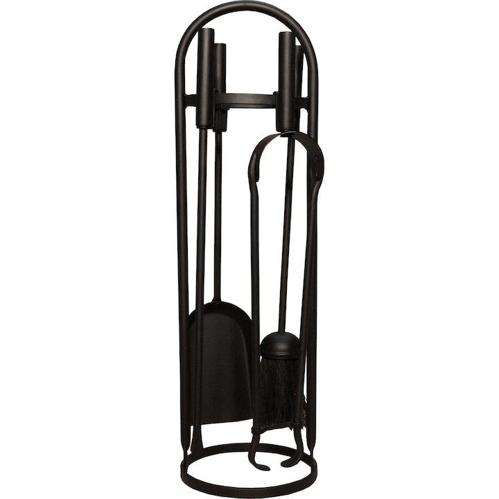 Calfire Modern Round Fire Tool Companion Set - Black