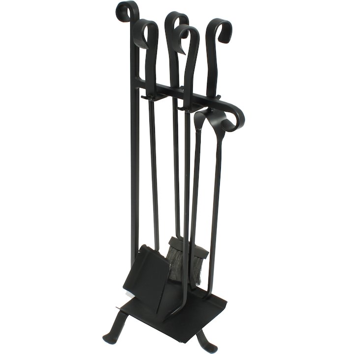 Calfire Forged Fire Tool Companion Set - Black