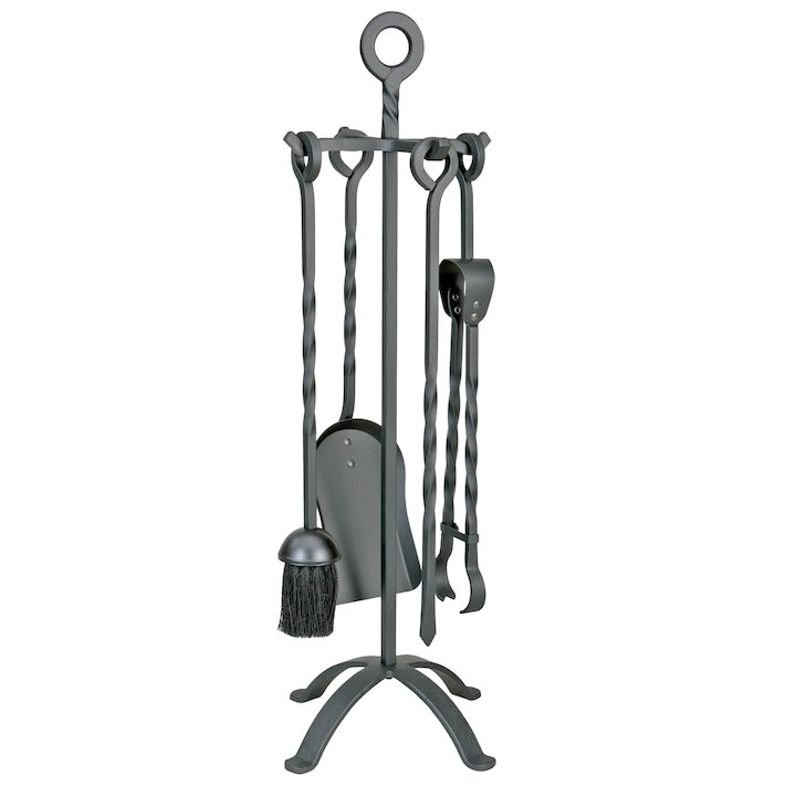 Manor Village Fire Tool Companion Set - Black