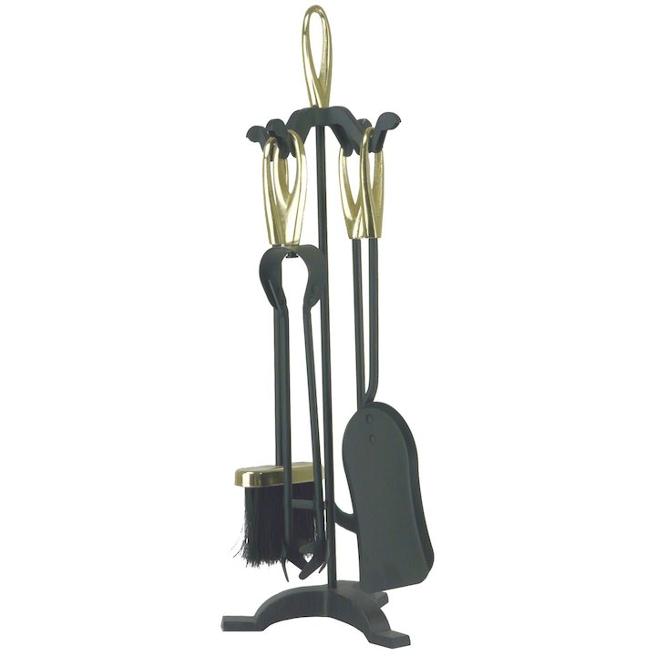 Manor Orion Loop Fire Tool Companion Set - Black / Brass