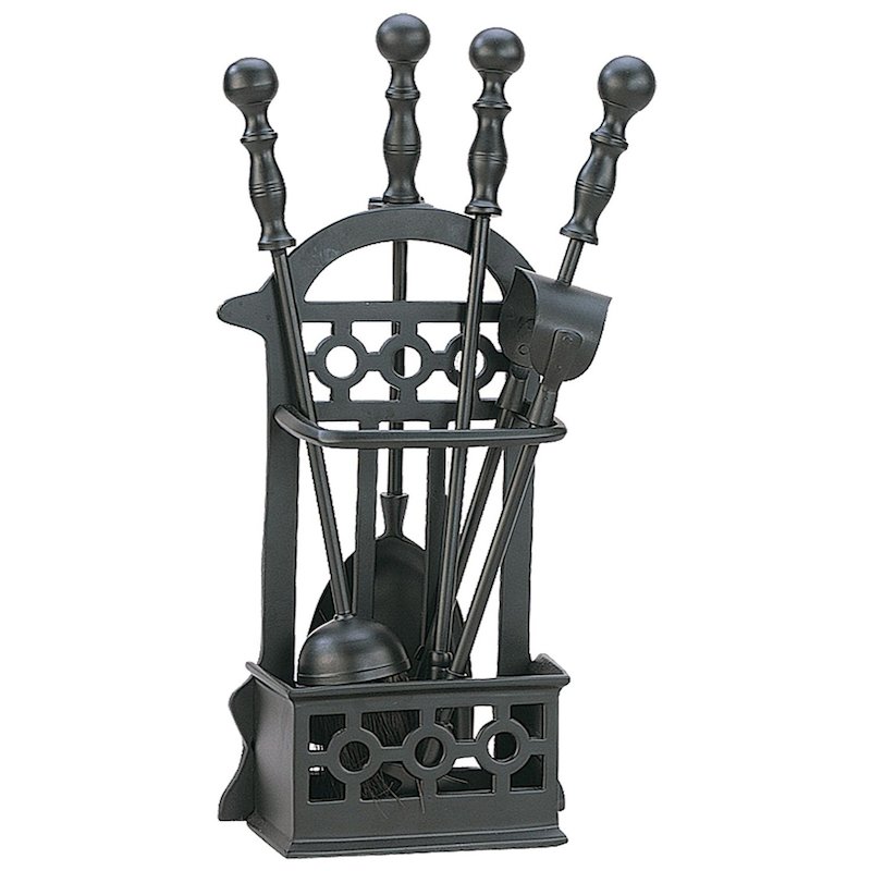 Manor Victorian Fire Tool Companion Set - Black