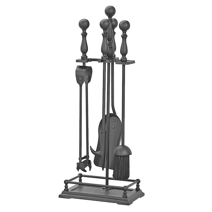 Manor Castle Fire Tool Companion Set - Black