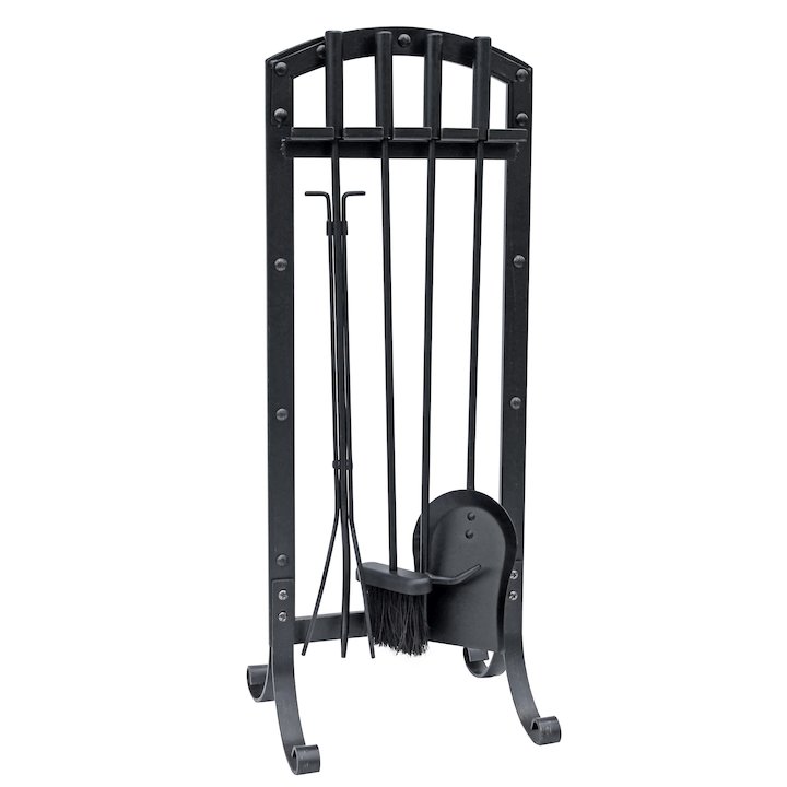 Manor Anvil Fire Tool Companion Set - Black