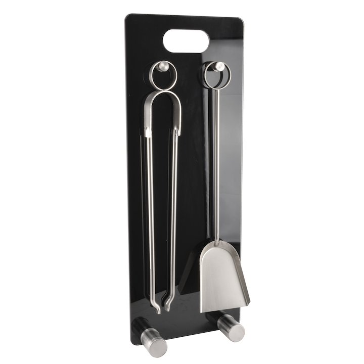 Manor Alpha Fire Tool Companion Set - Black Glass