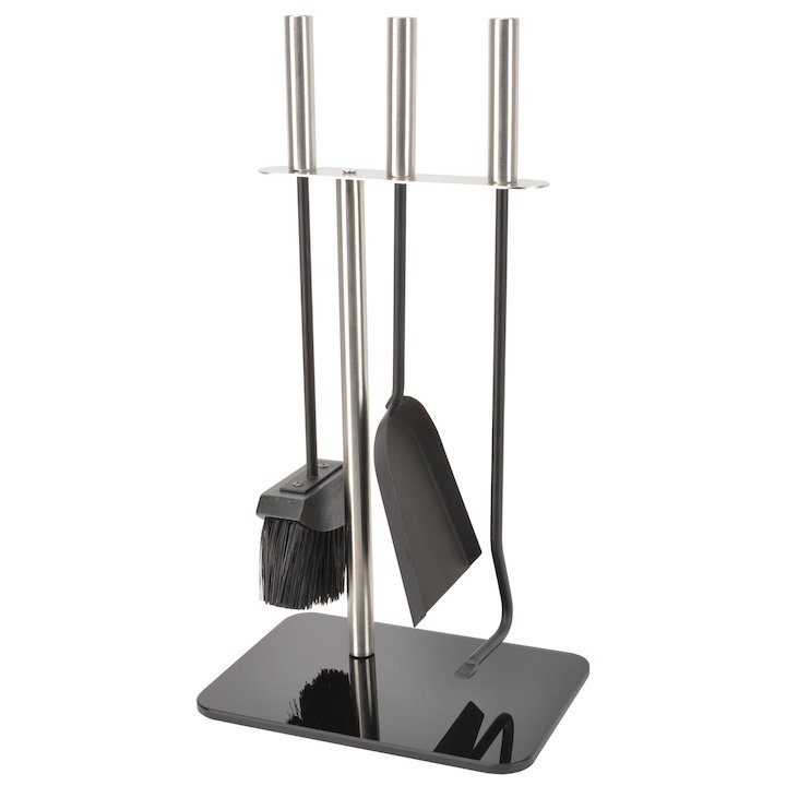 Manor Onyx Fire Tool Companion Set - Stainless Steel