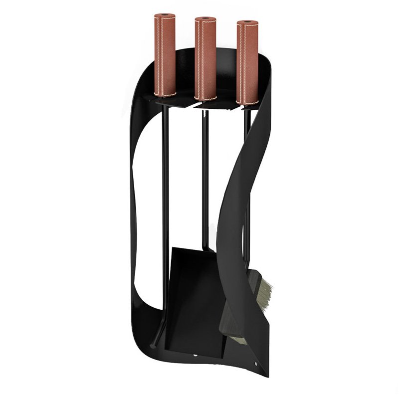 Rais Buteo Wall Fire Tool Companion Set - Brown