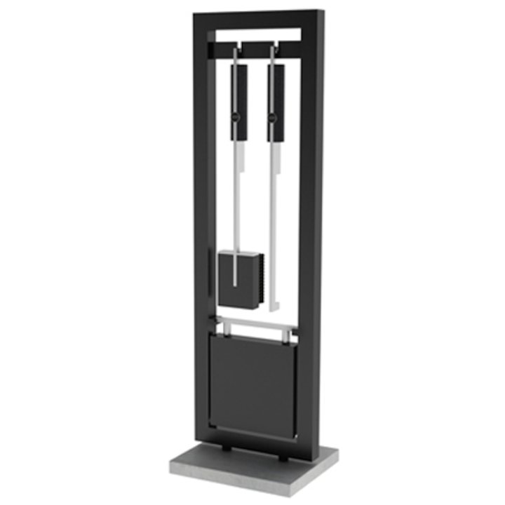 Rais Sculptural Fire Tool Companion Set - Black