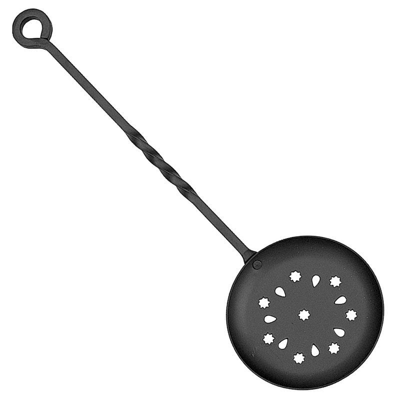 Manor Eye Handle Chestnut Roaster Fire Tool - Black