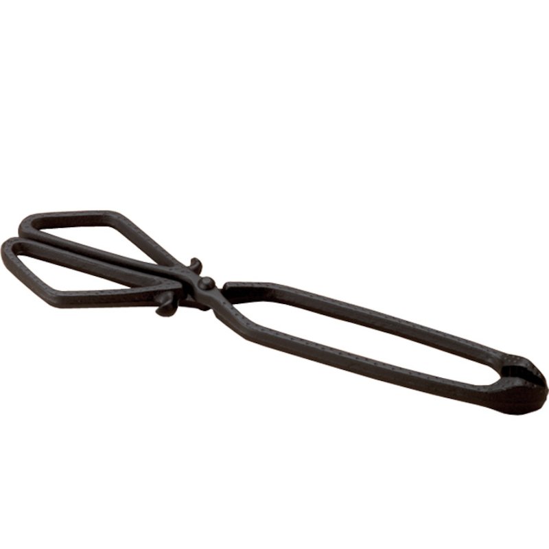 Calfire Cast Scissor Coal Tongs Fire Tool - Black