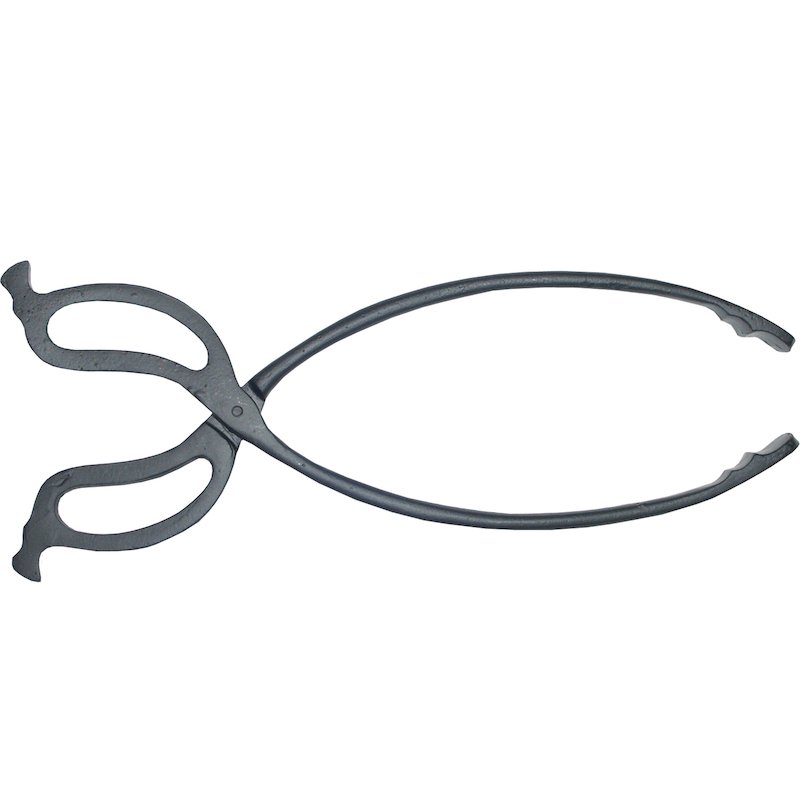 Calfire Scissor Log Tongs Fire Tool - Black