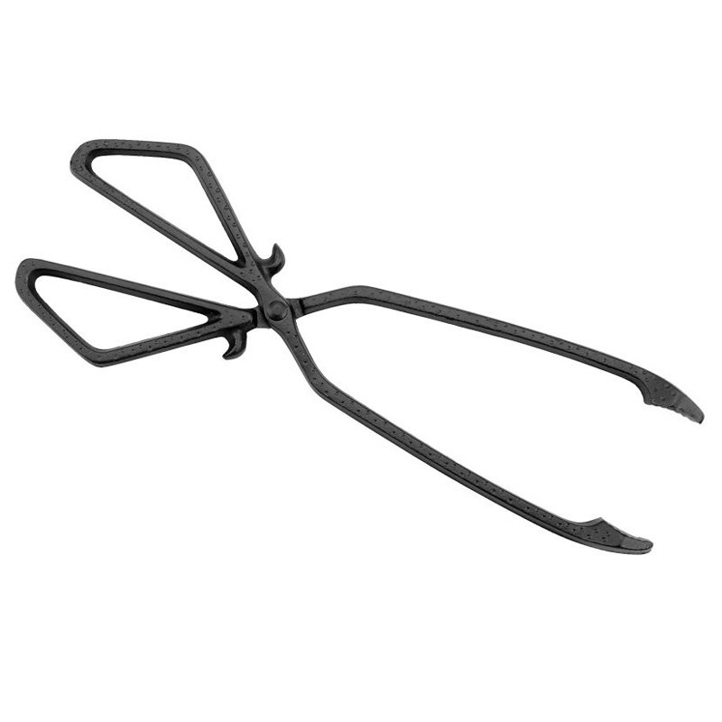 Manor Cast Scissor Coal Tongs Fire Tool - Black