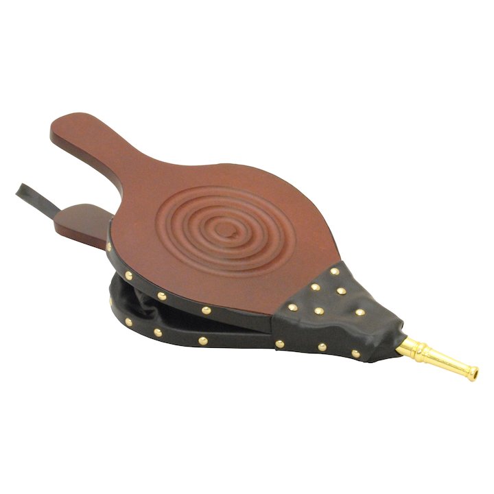 Manor Roundel Ornamental Fireplace Bellows - 450mm - Black