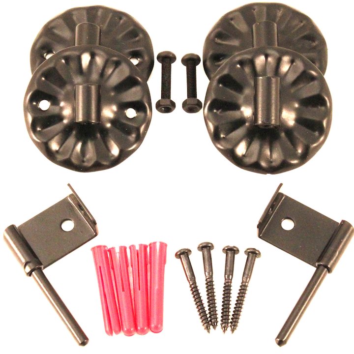 Calfire Noble Fire Screen Wall Hook Kit - Black