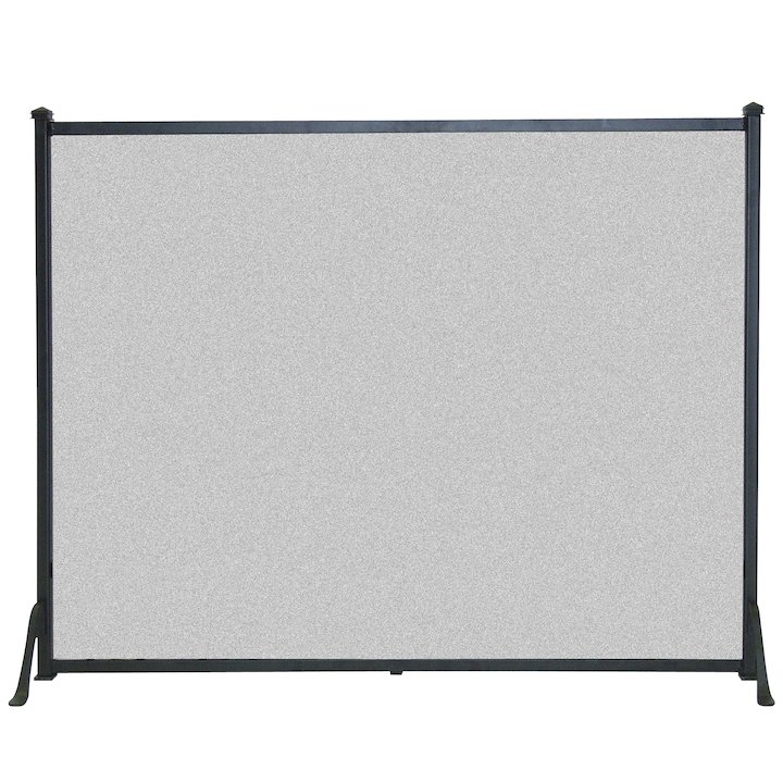 Calfire 3 Fold Plain Flat Large Fire Screen - Black