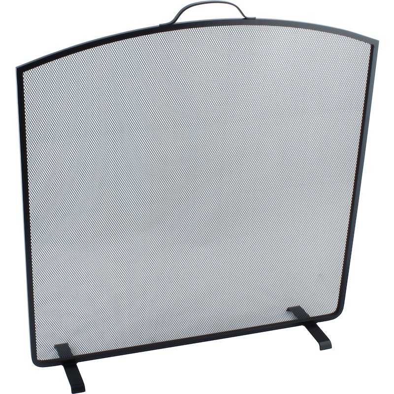 Calfire Noble Arched Top Midi Fire Screen - Black