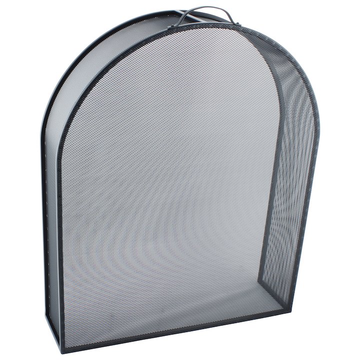 Calfire Noble Arched Box Fire Screen - Black
