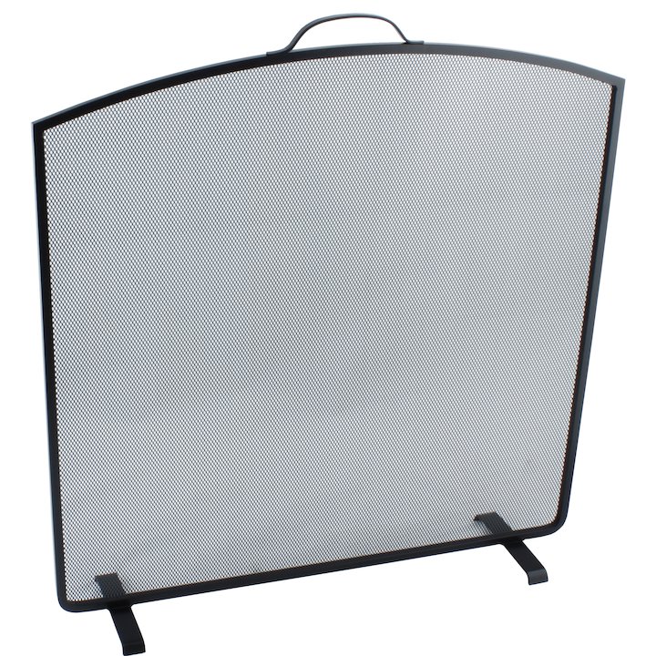Calfire Noble Arched Top Small Fire Screen - Black