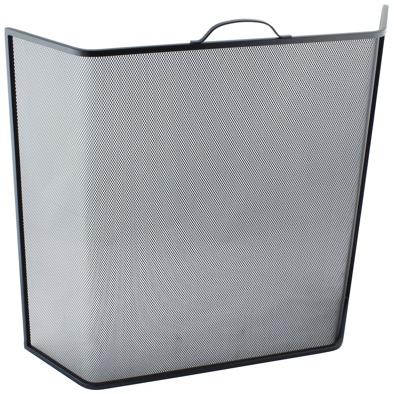 Calfire Noble Bent Large Fire Screen - Black