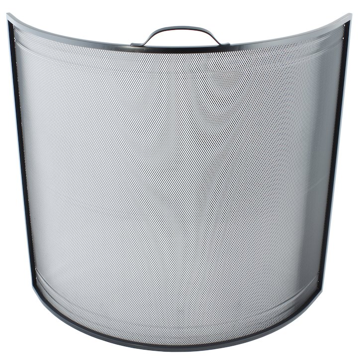 Calfire Noble Bowed Small Fire Screen - Black