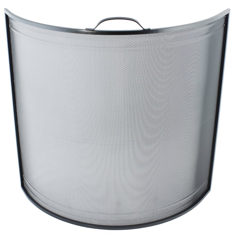 Calfire Noble Bowed Small Fire Screen - Black
