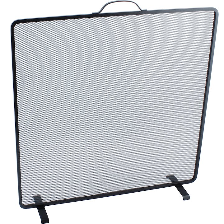 Calfire Noble Flat Square Midi Fire Screen - Black