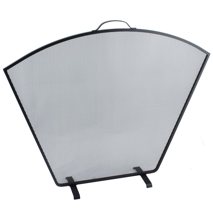 Calfire Noble Flat Fan Fire Screen - Black