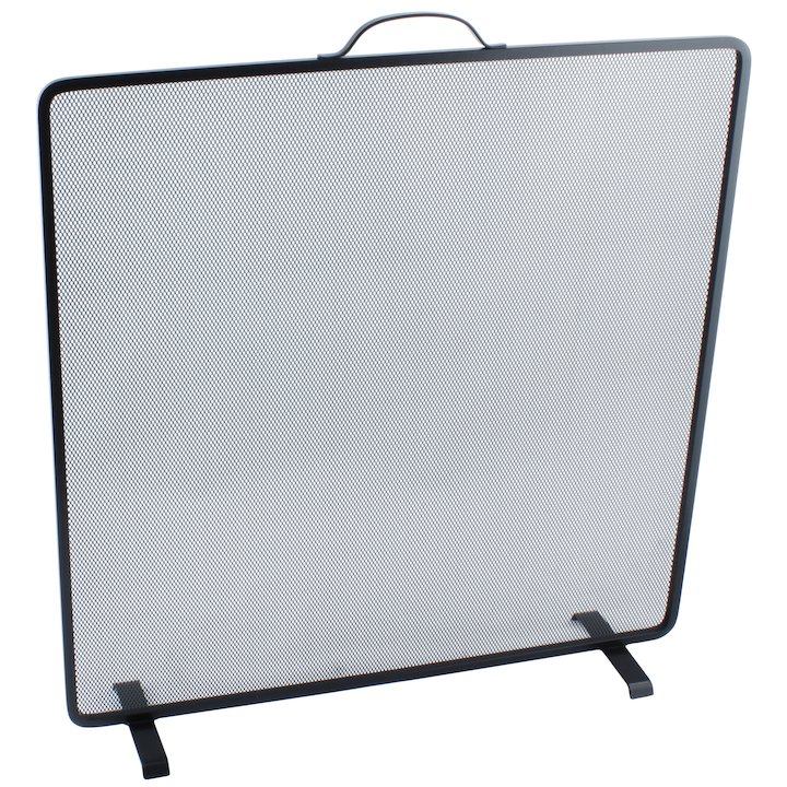 Calfire Noble Flat Square Small Fire Screen - Black